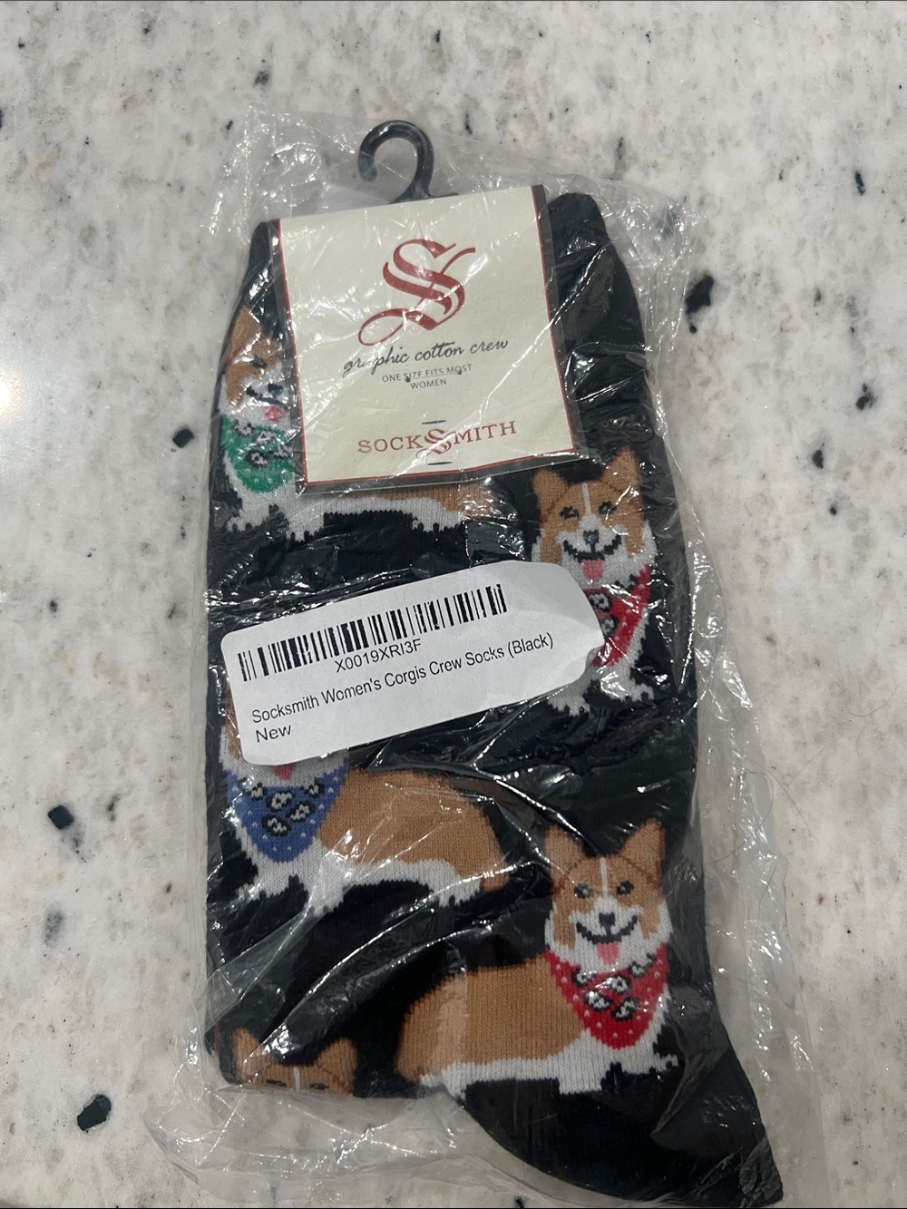Women’s Corgis Crew Socks - Black